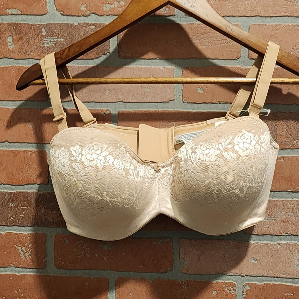 Soma Elegant Lace Beige Bra 38DD.  ‎     Bin 12